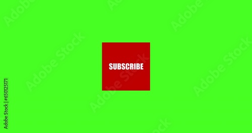 Rotating 3D cube, subscribe to a channel with like buttons for social networks and video channels. 4K animation on green screen.