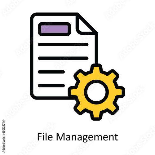 File Management vector Fill outline icon illustration. EPS 10 File. © Optima GFX