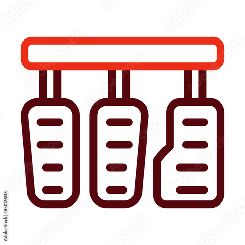 Pedals Thick Line Two Colors Icon Design