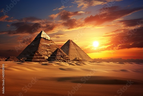 World famous pyramids in Egypt