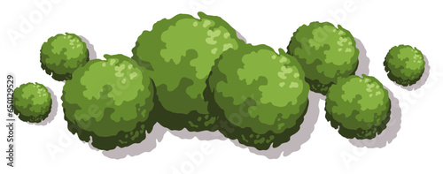 Trees for architectural floor plans. Entourage design. Top view for the landscape design plan. Vector illustration.