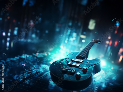 Acoustic guitar in fire and water high resolution acoustic guitar in fire and water Illustration for guitar concert poster.
