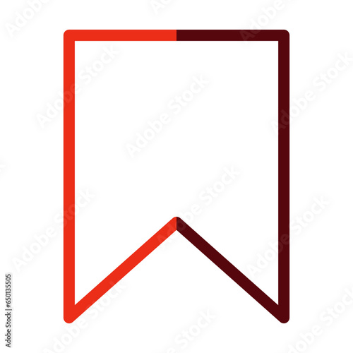 Book Marked Thick Line Two Colors Icon Design