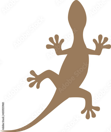 silhouette illustration of a lizard