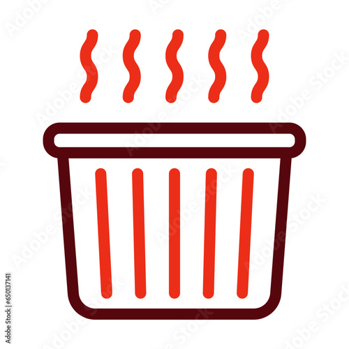 Hot Tub Thick Line Two Colors Icon Design