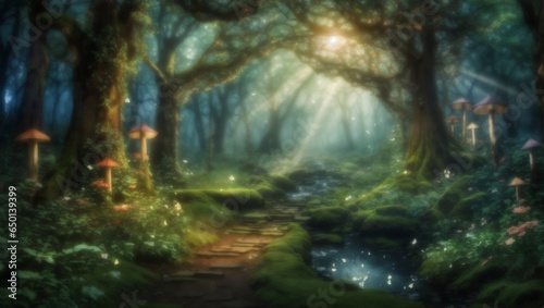 Enchanted Forest  Mystical Woodland Serenity
