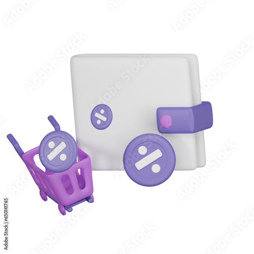  wallet 3D icon Png 3000x3000 px photo