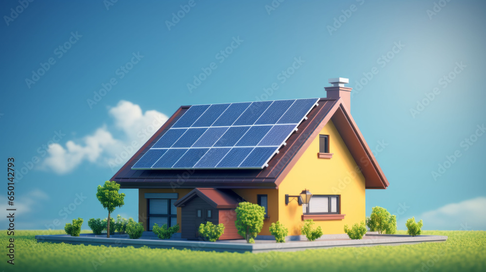 Solar panels, green energy for home investment. Solar panels, green energy for home