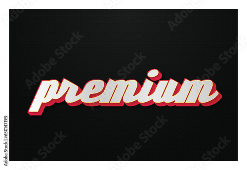 Premium text effect template design with 3d style use for business brand and logo editable text