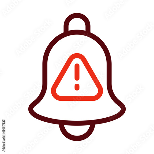 Interruption Thick Line Two Colors Icon Design