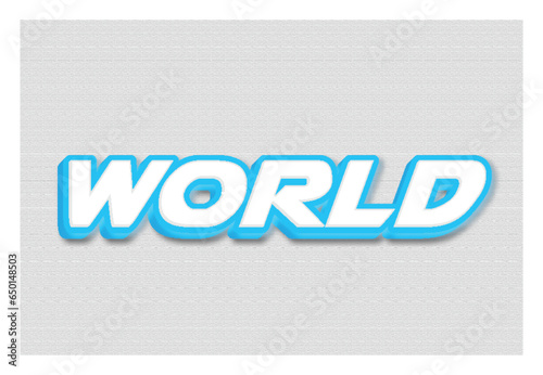 World text effect template design with 3d style use for business brand and logo editable text