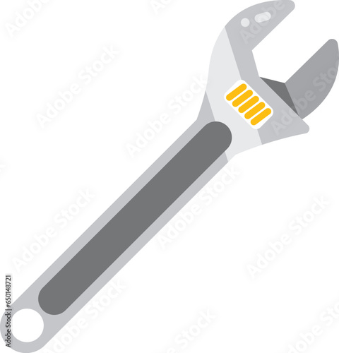 adjustable wrench hand tool vector