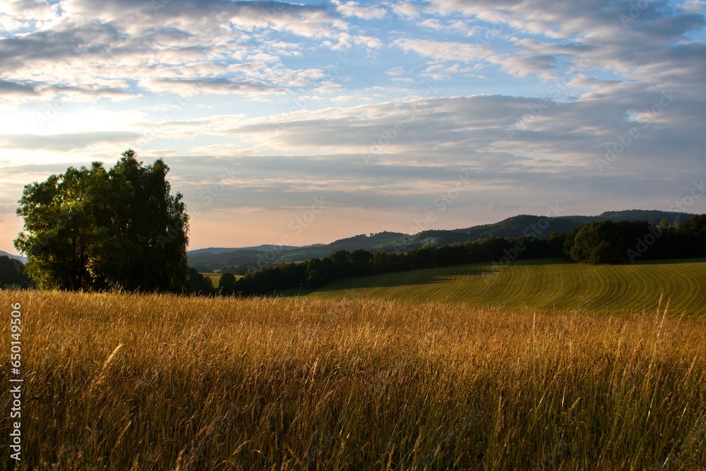 Twilight in the north of Bohemia.