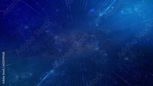 AI particle background animation