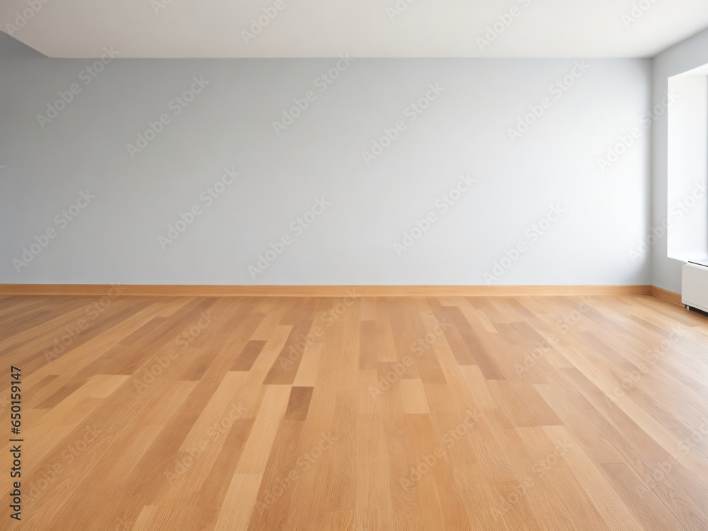 Empty gray wall room with wooden floor. Modern room for product display Empty gray wall room with wooden floor. Modern room for product display
