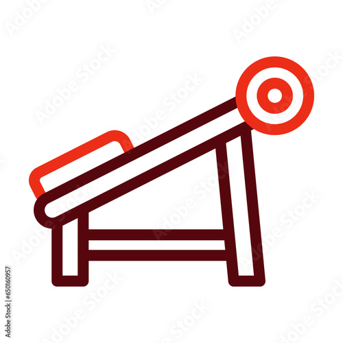 Press Simulator Thick Line Two Colors Icon Design