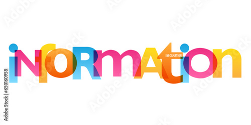 INFORMATION colorful vector typography banner