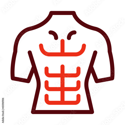 Six Pack Thick Line Two Colors Icon Design