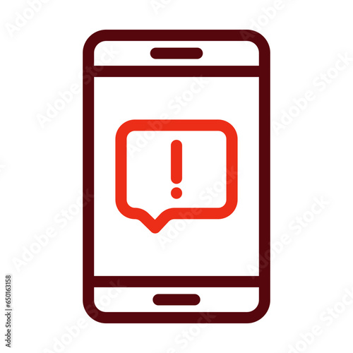 Complaint Thick Line Two Colors Icon Design