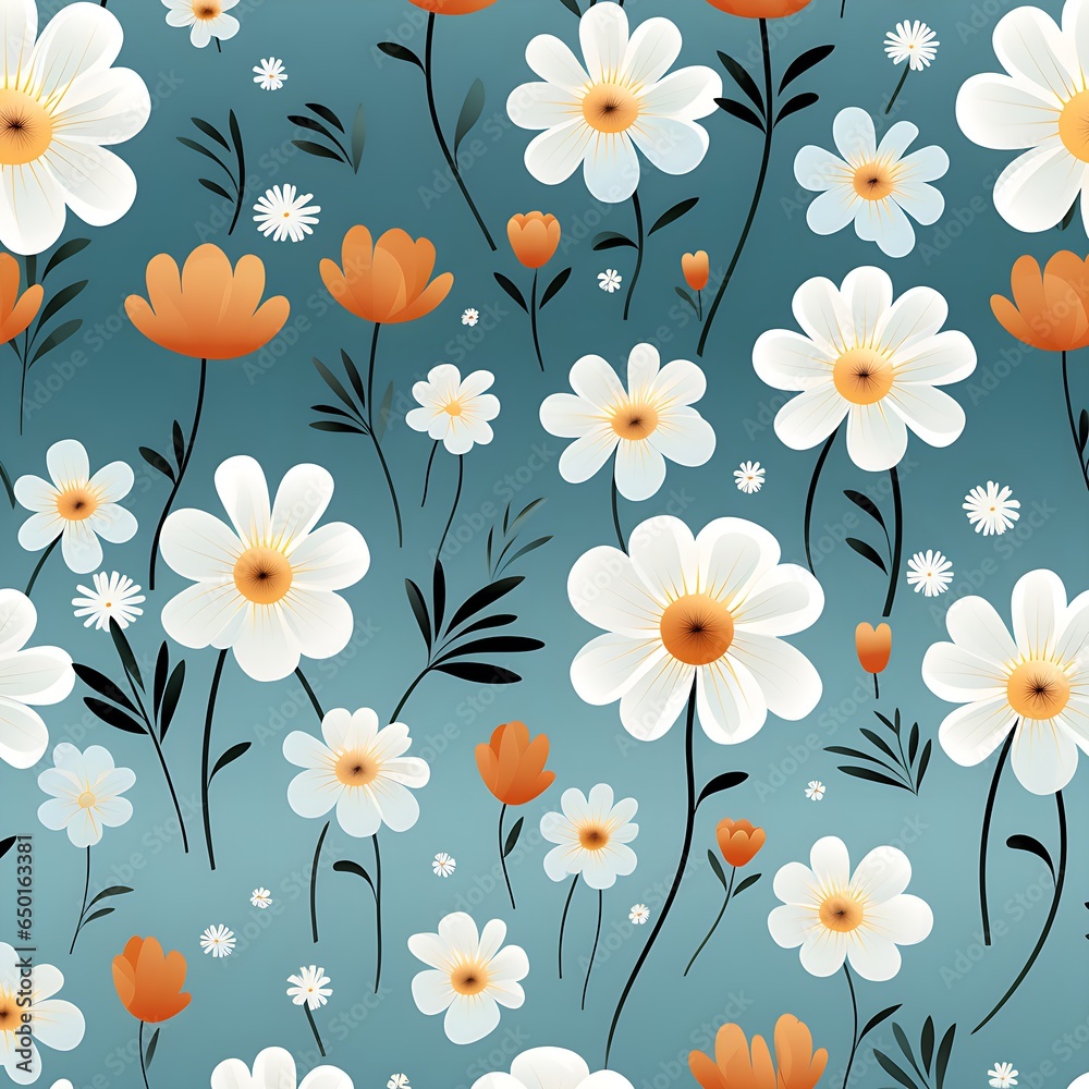 Flowers in blue and dark white pastel color Flowers in blue and dark white pastel color