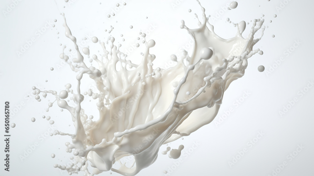 Splash effect of milk