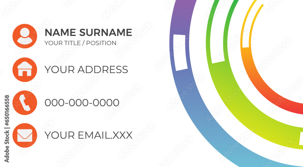 Gradient business cards template Gradient business cards template