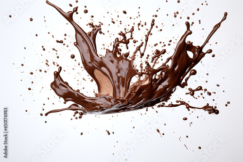 Splash effect of chocolate