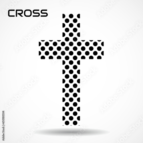 Creative Cross. Christian Symbol. Vector illustration