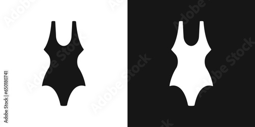 Swimming swimsuit vector icon. Swimsuit clothing, swimming sign