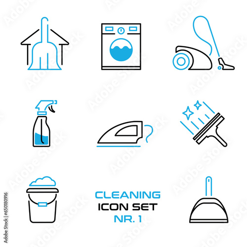 Reinigung, Hausarbeit, Service - Sauberkeit Icon Set