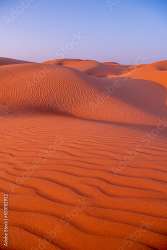 Fototapeta Naklejka Na Ścianę i Meble -  A desert and dune landscape in Oman