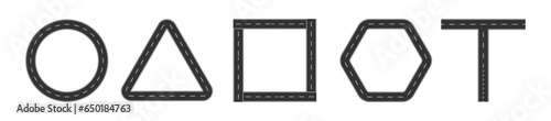 Road, highway, Winding road. Journey traffic curved highway. Road to horizon in perspective. Winding asphalt empty line isolated vector concept.  isolated on a white background. Vector