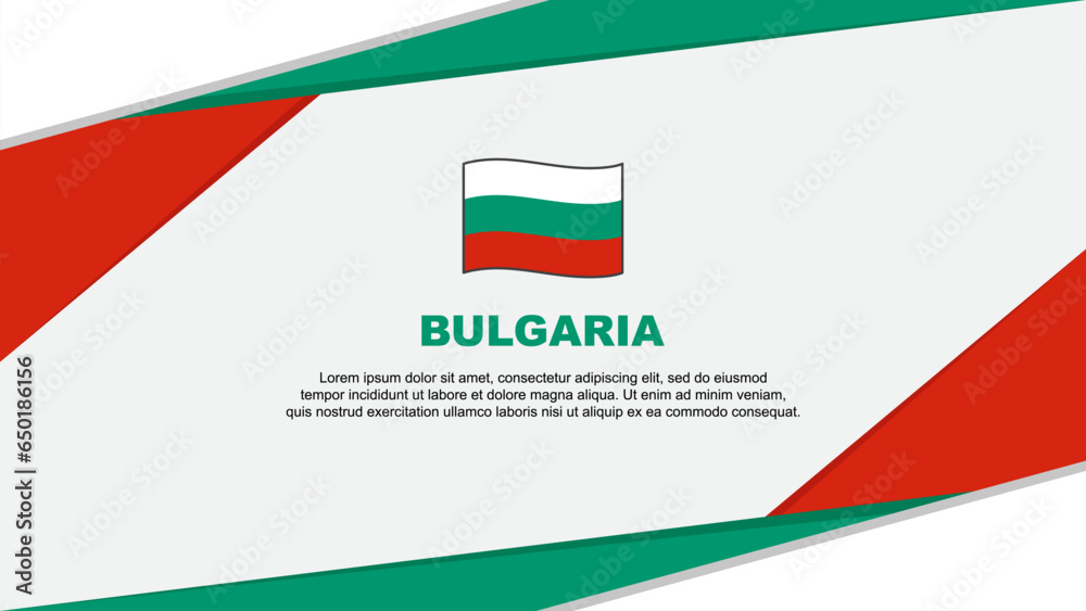 Obraz premium Bulgaria Flag Abstract Background Design Template. Bulgaria Independence Day Banner Cartoon Vector Illustration. Bulgaria Background