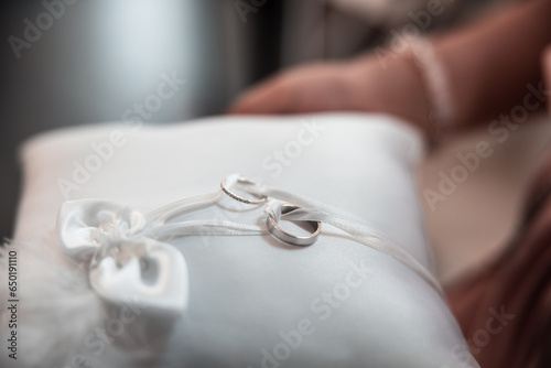 shot of beautiful wedding rings