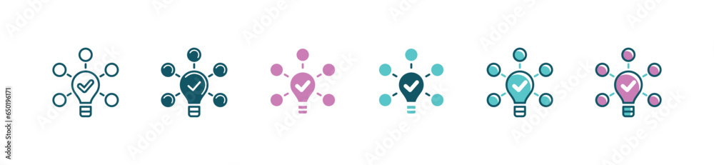 lightbulb creative solution option icon approved idea vector design business problem solving checkmark success symbol illustration lightbulb creative solution option icon approved idea vector design business problem solving checkmark success symbol illustration