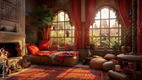 Interior of a cozy room in Arabic style © ALA
