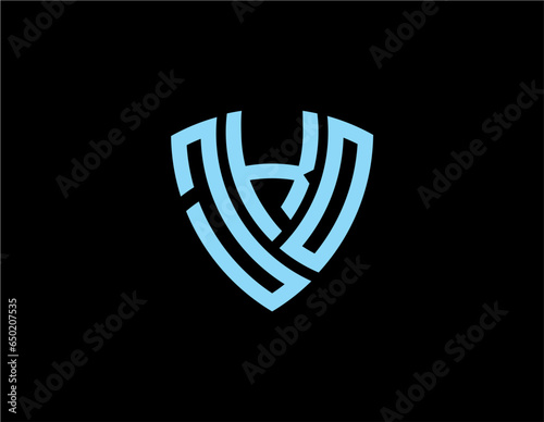 JKO creative letter shield logo design vector icon illustration photo