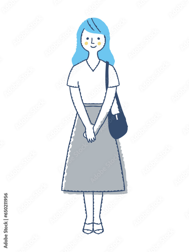 笑顔の女性 全身 笑顔の女性 全身