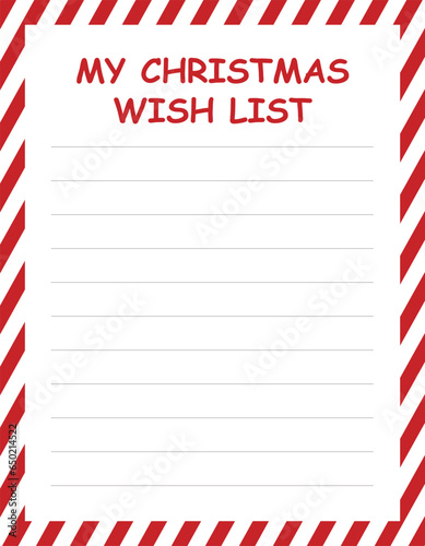 My christmas wishlist, simple design planner