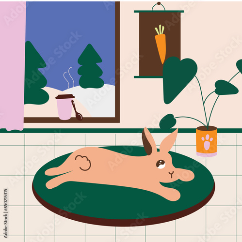 Bunny relaxing