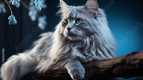 Beautiful cat picture, cute feline animal background image