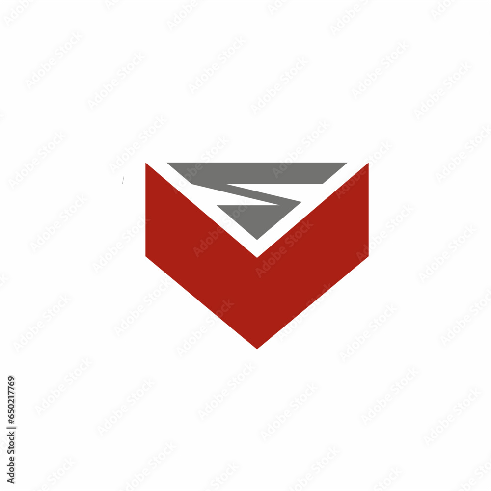 Unique geometric letter V S logo design. Unique geometric letter V S logo design.