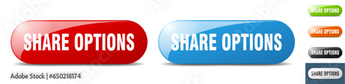 share options button. key. sign. push button set