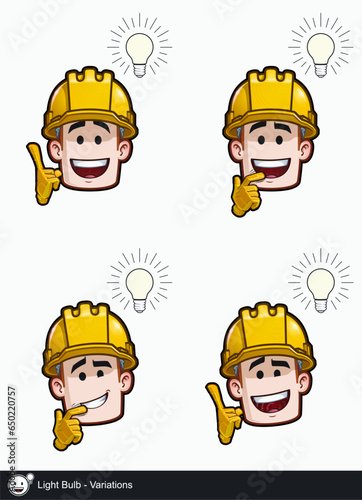Construction Worker - Expressions - Negative - from Pouting to Swearing - Sequence
