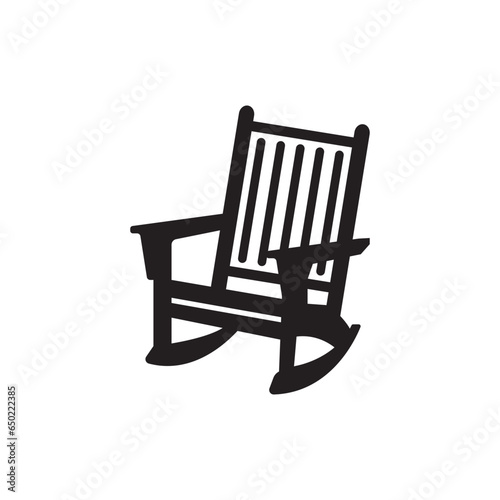 Rocking chair logo icon simple vector,illustration design template