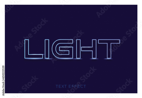 Light & lance 3d text effect in with dark background
