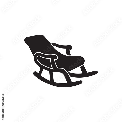 Rocking chair logo icon simple vector,illustration design template