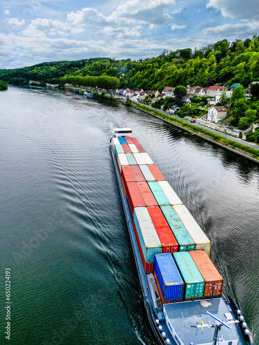 Quadro em tela Transport fluvial eco-responsable
