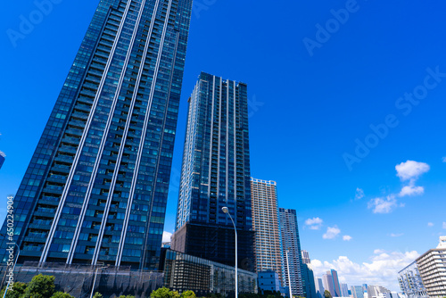 High-rise condominiums in Toyosu, Tokyo Bay area