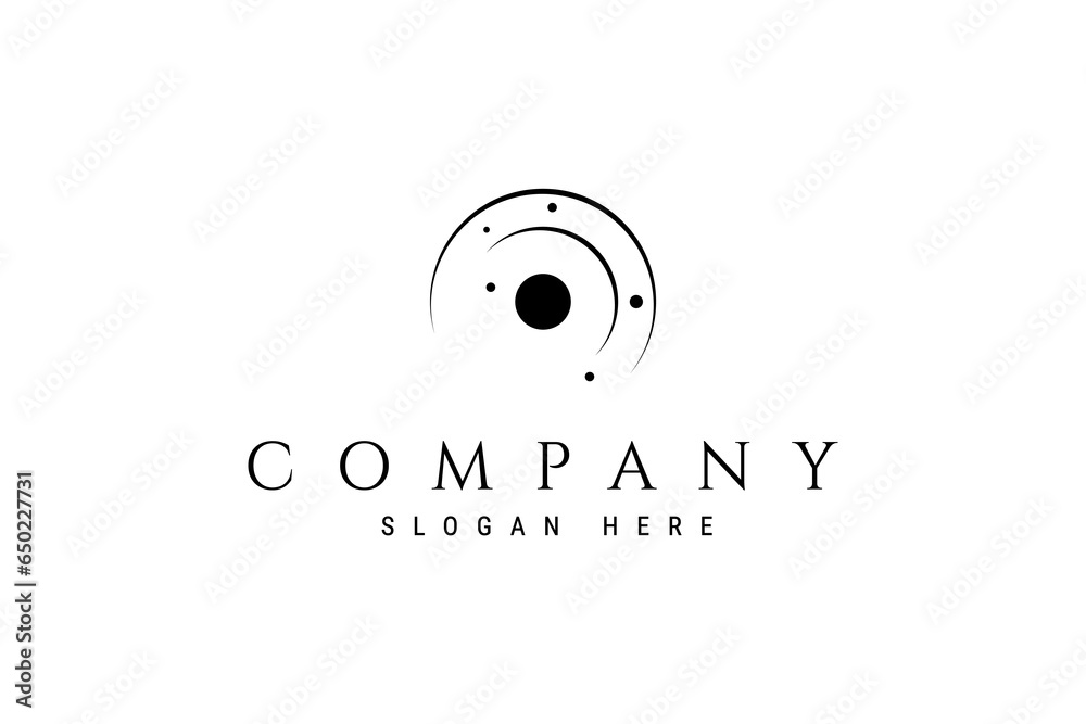 Outer space logo design illustration